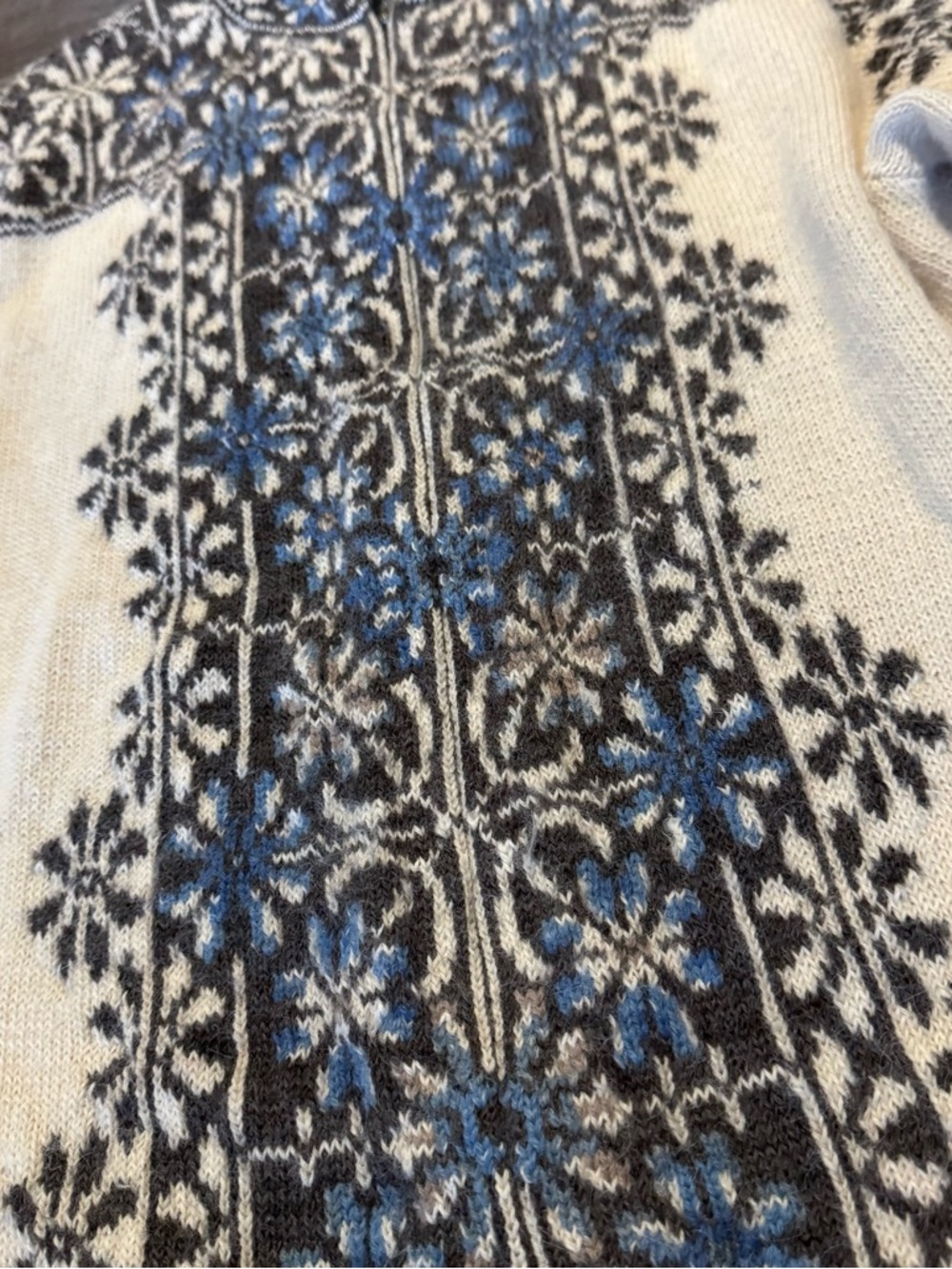 Intiwara Alpaca Cardigan Nordic Vintage Fair Isle Pattern - Picture 2 of 8